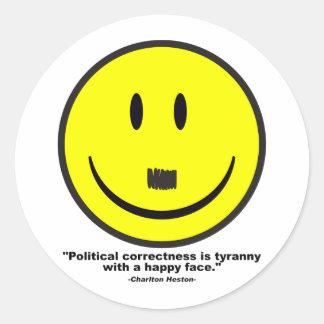 Sticker Rond rectitude politique