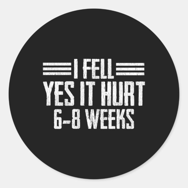 Sticker Rond Récupération du poignet de la jambe brisée (Devant)