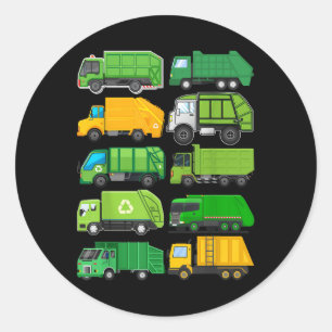 Sticker Rond Recyclage des déchets de déchets de camionnette An