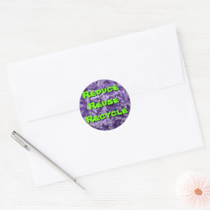 Sticker Rond Recyclage personnalisé Broché papier photo