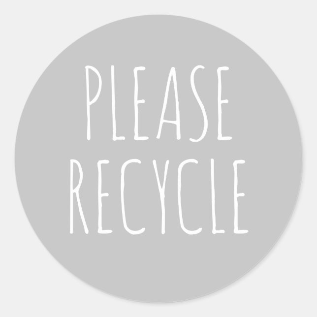 Sticker Rond Recycle Réutiliser Save the Planet Green (Devant)