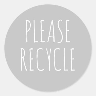 Sticker Rond Recycle Réutiliser Save the Planet Green
