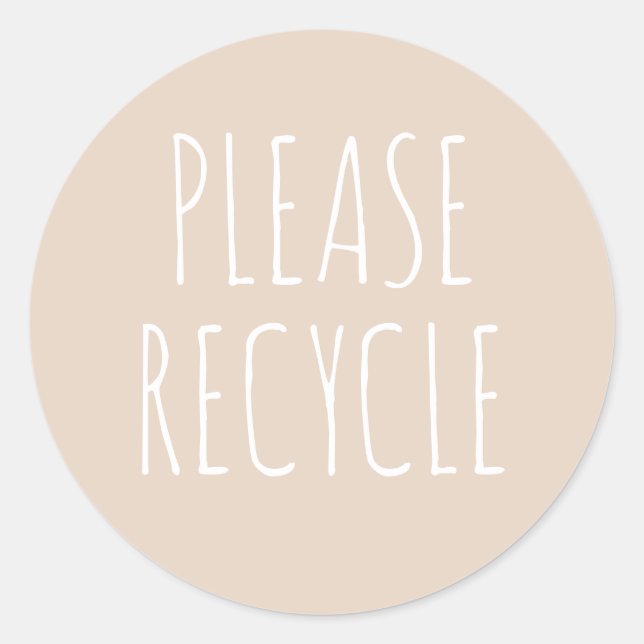 Sticker Rond Recycle Réutiliser Save the Planet Green (Devant)