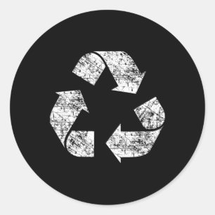 Sticker Rond Recycle Symbole Jour des terres en détresse Enviro