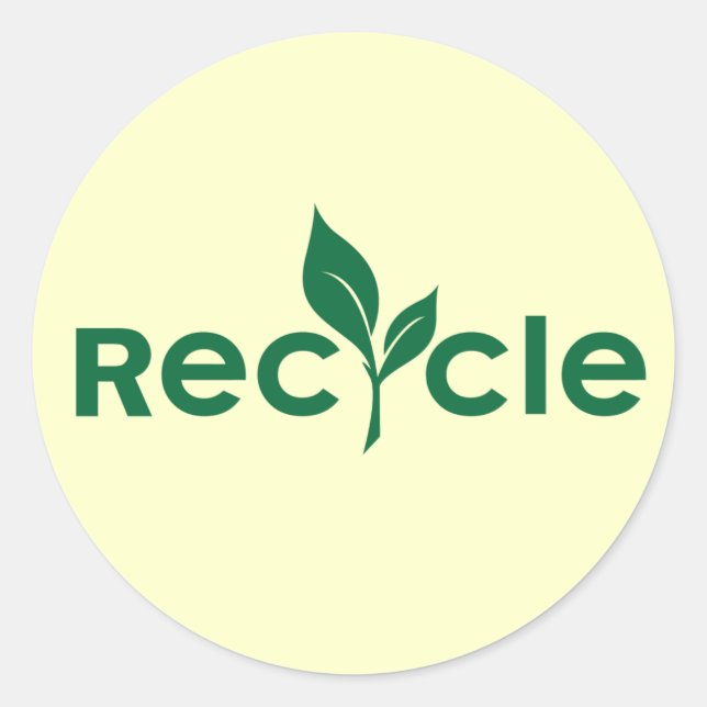 Sticker Rond Recycler (Devant)