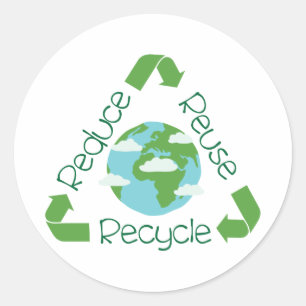 Sticker Rond Recycler