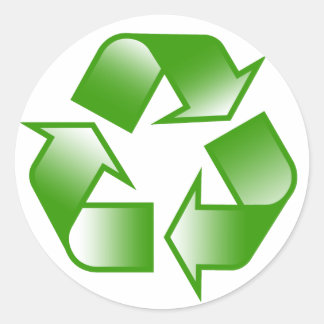 Sticker Rond Recycler le logo