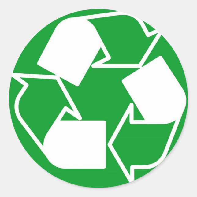 Sticker Rond recycler s'il vous plaît (Devant)