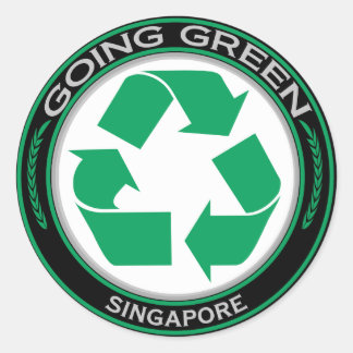 Sticker Rond Recycler Singapour