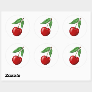 Sticker Rond Red Cherry