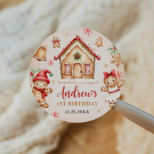 Red Gingerbread House 1st Birthday Party