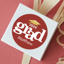 Red Graduation Or Simple Bold Typographie moderne