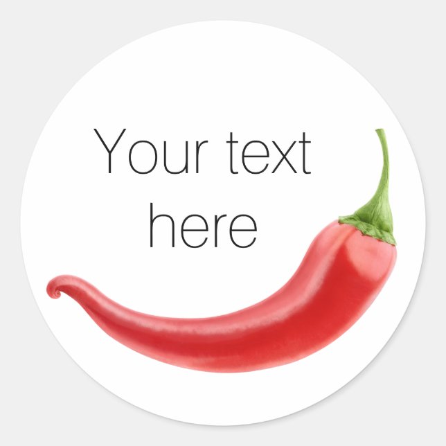 Sticker Rond Red hot chili pepper (Devant)