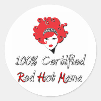 Sticker Rond Red Hot Mama