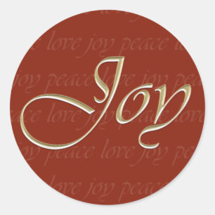 Sticker Rond Red Joy Holiday