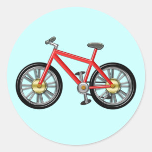 Sticker Rond Red Kids Bike