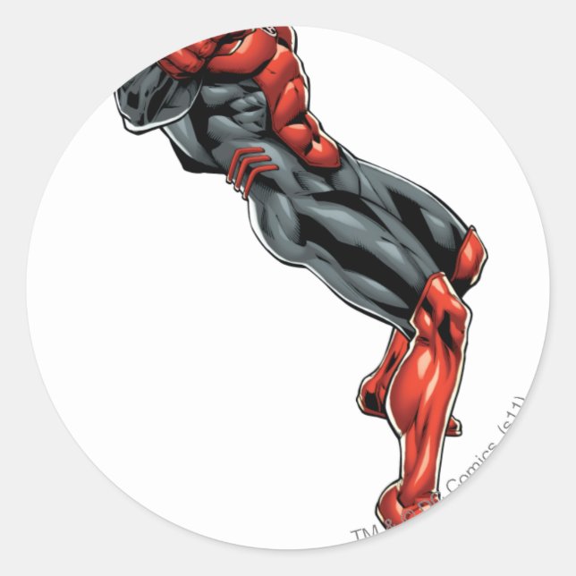 Sticker Rond Red Lantern Corps - Rage Leaning 2 (Devant)