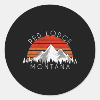 Sticker Rond Red Lodge Montana en détresse