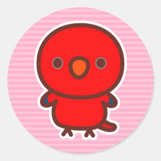 Sticker Rond Red Lory