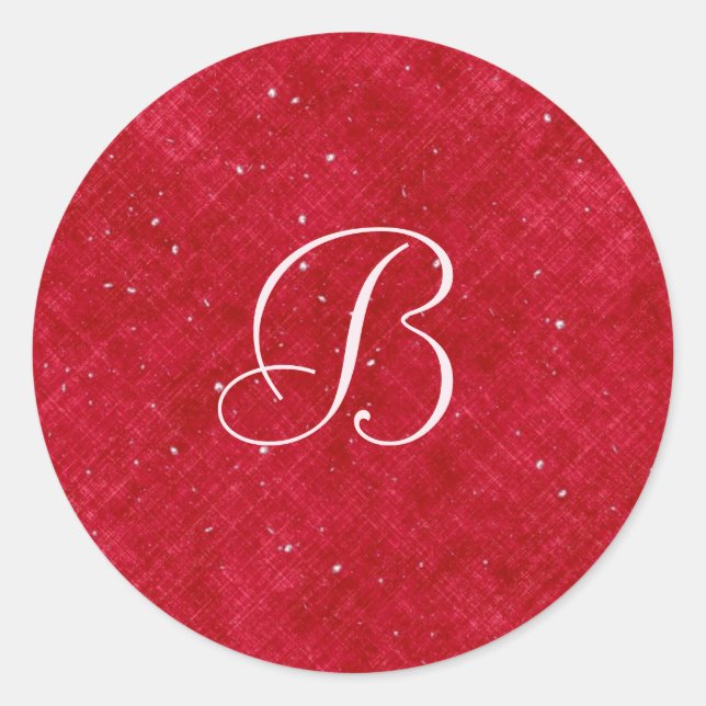 Sticker Rond Red Monogram fausse Parties scintillant Belly Band (Devant)