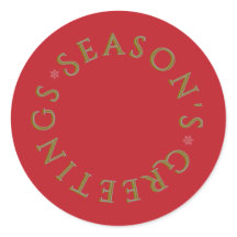 Red Sticker- Gold Typography