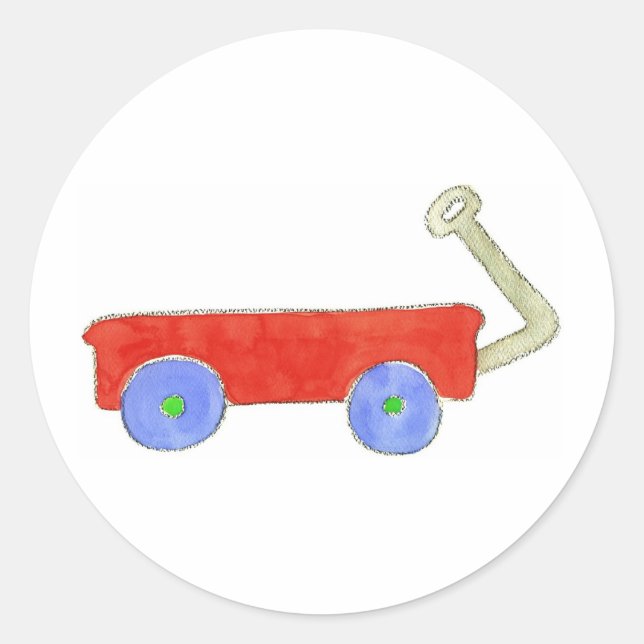 Sticker Rond Red Wagon (Devant)