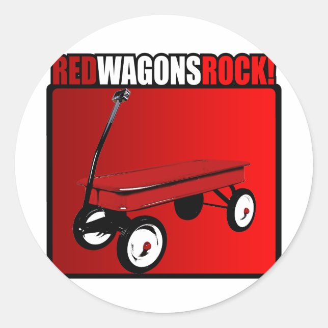 Sticker Rond Red Wagons Rock ! (Devant)