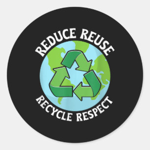 Sticker Rond Réduire la réutilisation de la protection De l'env