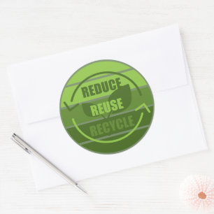 Sticker Rond Réduire la réutilisation du recyclage