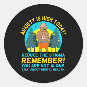 Sticker Rond Réduire La Stigmatisation En Santé Mentale Soutien