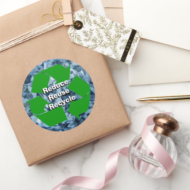 Sticker Rond Réduire, réutiliser, recycler (Cadeaux)