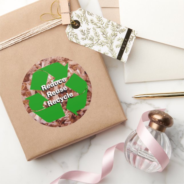 Sticker Rond Réduire, réutiliser, recycler (Cadeaux)