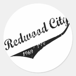 Sticker Rond Redwood City 1969