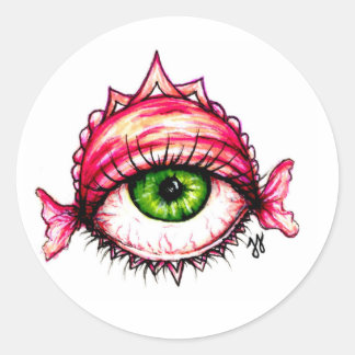 Sticker Rond refaire l'oeil