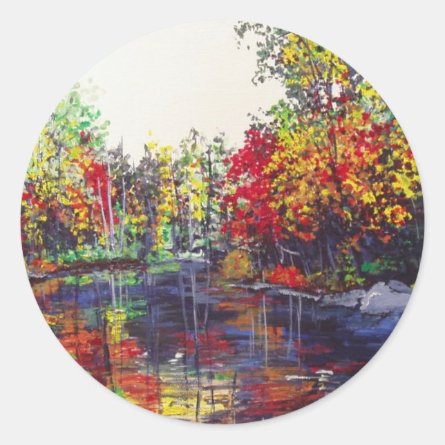 Sticker Rond Reflections Peinture (Devant)