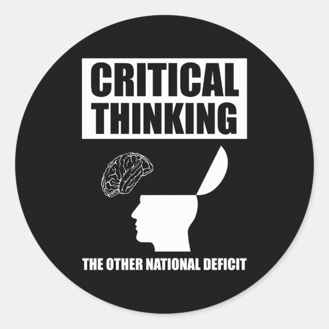 Sticker Rond Réflexion critique sur l'autre déficit national (Devant)