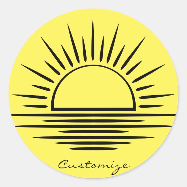 Sticker Rond Réflexion Sunrise/Sunset Thunder_Cove (Devant)