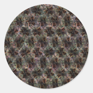 Sticker Rond Réflexions dans le Burrow : La Symétrie de Wombats