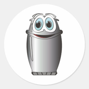 Sticker Rond Réfrigérateur en acier inoxydable
