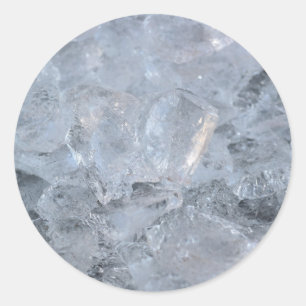 Sticker Rond Refroidissement de la texture de la cube de glace