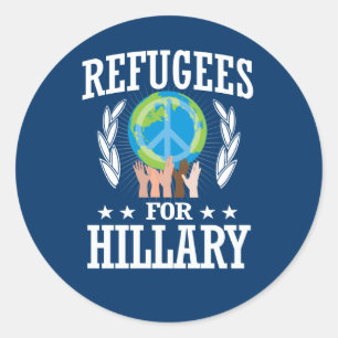 STICKER ROND RÉFUGIÉS POUR LA HILLAIRE