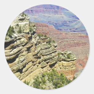 Sticker Rond Regard dans le canyon