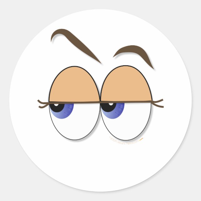 Sticker Rond Regard sur les yeux suspects (Devant)