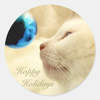 Sticker Rond Regard Sur Une Étoile Bleue