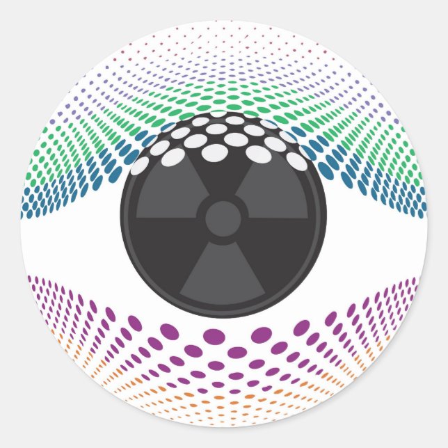 Sticker Rond Regarde mes yeux (Devant)