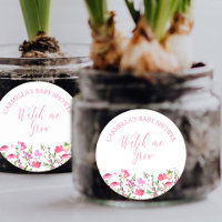 Regardez-moi grandir Baby shower Fleur sauvage ros