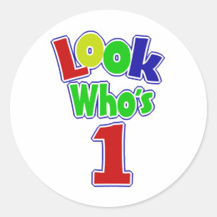 Sticker Rond Regardez qui est un