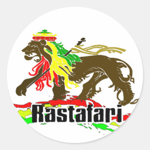 Sticker Rond Reggae Rasta Fer, Lion, Sion 2