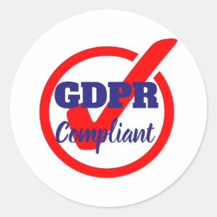 Sticker Rond Règlement général conforme de protection des