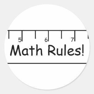 Sticker Rond Règles de maths !